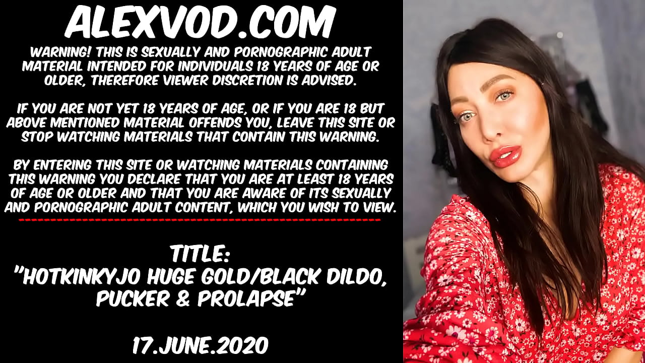 Hotkinkyjo huge gold/black dildo, pucker & anal prolapse - Anal Planet